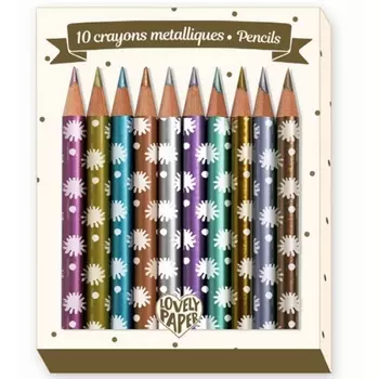 Набор карандашей металлик, 10 штук