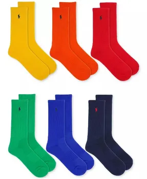 Мужские носки Performance Colorful Crew Socks, 6 пар Polo Ralph Lauren, мультиколор