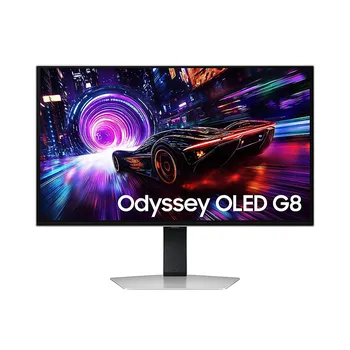 Игровой монитор Samsung Odyssey OLED G8 G81SF S27FG812SC, 27", 3840х2160, 240 Гц, QD-OLED, серебристо-серый