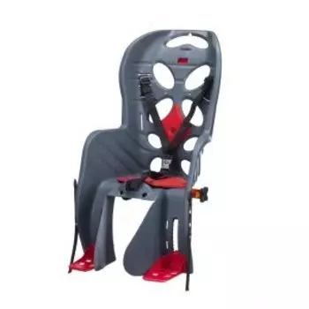 Детское велокресло HTP Desing FRAACH P, на багажник, темно-серое, до 22 кг, HTP 111 Fraach carrier gray/red