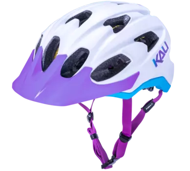 Шлем велосипедный KALI PACE TRAIL/MTB, LDL, CF, 15 отверстий, Mat Wht/Blu/Prp