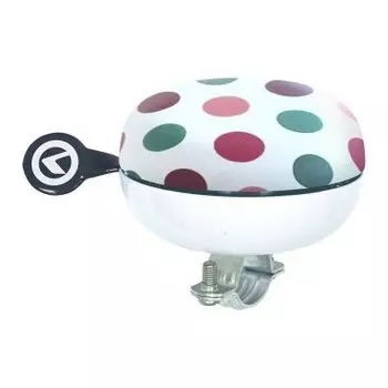 Звонок KELLYS Bell 80, 80 мм, сталь, "цветной горох", Bell Bell 80 Color Dots