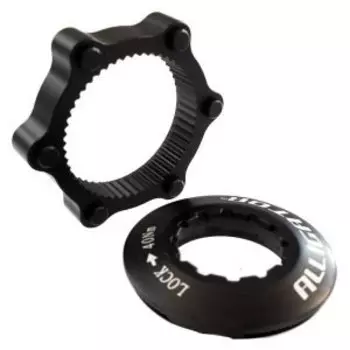 Адаптер ротора ALLIGATOR HK-CLA01-AS-DIY, с 9мм Shimano C-LOCK втулки на диск 6 болтов, блистер, черный, 6-200482