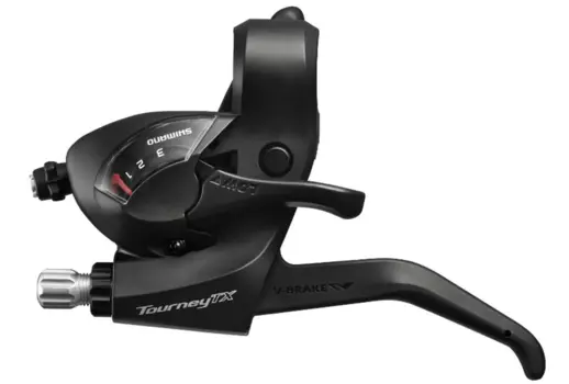 Шифтер/тормозная ручка SHIMANO TOURNEY ST-TX800-L, левый, комбинированный, 3 скорости, 22,2мм, черный, ASTTX800LBL