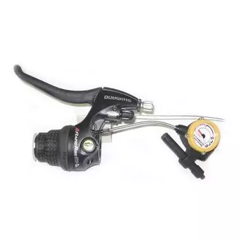Шифтер велосипедный SHIMANO, левый, 3 передачи, 1800 мм, алюминий, чёрный, ASBC055A4LB