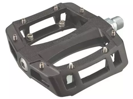 Педали WELLGO A-52, BMX, алюминий, ось CrMo, 9/16", на промподшипниках, сменные шипы, A-52 BK