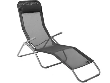 Шезлонг, Go Garden, COMFY PLUS, цвет серый, 50307