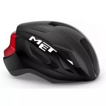 Велошлем Met Strale, Black/Metallic Red, 2023, 3HM107CE00SNR4