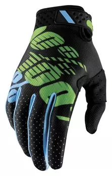 Велоперчатки 100% Ridefit Glove, черно-желтый, 2017