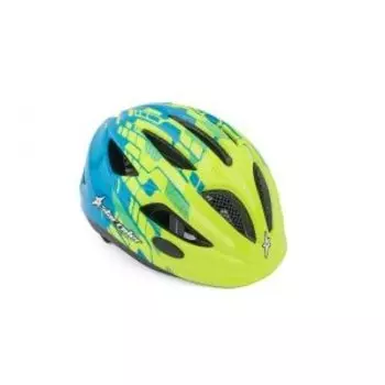 Шлем AUTHOR Star Rider Inmold подростковый, желто-голубой, 8-9090154