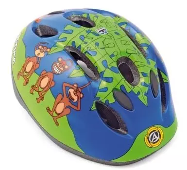 Шлем AUTHOR ULTIMA MONKEY детский/подростковый 111 BLU INMOLD (48-54см) сине-зеленый 8-9090100