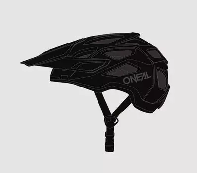 Шлем O'Neal PIKE SOLID black/gray S/M (55-58cm), 0009-S01