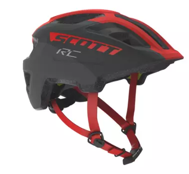 Шлем подростковый велосипедный SCOTT Spunto Junior Plus (CE), grey/red, 2020
