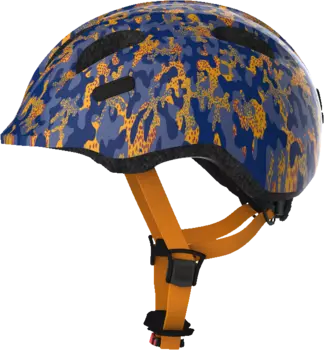 Шлем велосипедный ABUS Smiley 2.0, детский, camou blue (сине-оранжевый камо)