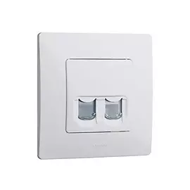 розетка 2 поста телефонная/компьютерная RJ11/RJ45 LEGRAND Etika категория 5е UTP, белый
