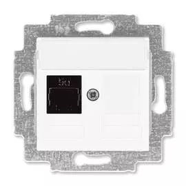 розетка компьютерная 1 пост ABB Levit RJ45 категория 5e белый