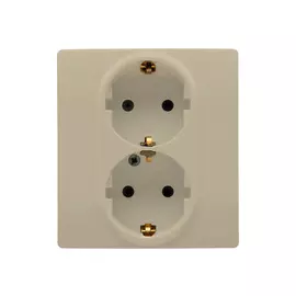 розетка 2 поста LEGRAND Etika с заземлением, слоновая кость