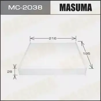 Салонный фильтр MASUMA MC-2038 TOYOTA Yaris/RAV4/Auris 1.0i/1.3i/1.4D-4D/2.2D 06>