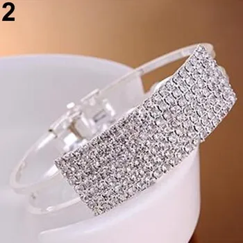 Элегантный женский браслет-браслет-манжета Bling Lady Gift 10 золотой