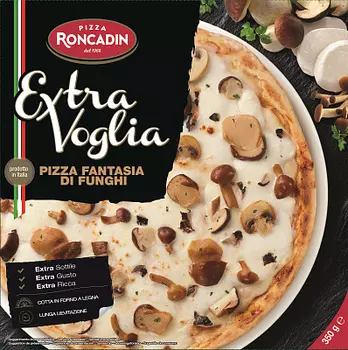 Замороженная ультратонкая пицца с грибами Roncadin