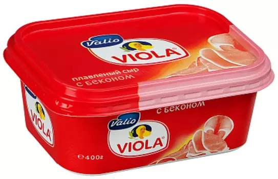 Сыр плавленый "Виола" сливочный с беконом Valio