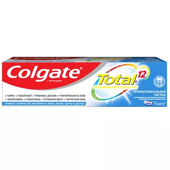 Зубная паста Профессиональная чистка 75мл Colgate Total