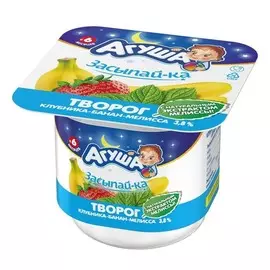 Творог "Засыпай-ка" клубника/банан/мелисса Агуша