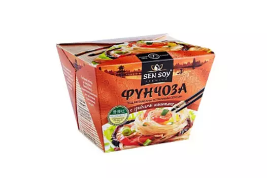 Вермишель Фунчоза под ским устричным соусом Sen Soy
