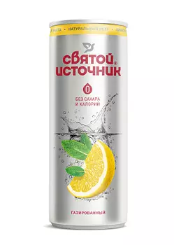 Вода лимон и мята Святой Источник