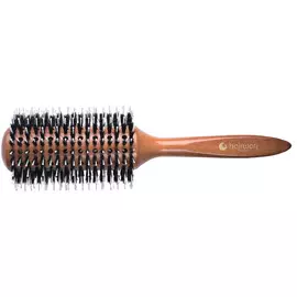 HAIRWAY Брашинг Glossy Wood деревянный, натуральная щетина, пластиковые штифты 38 мм (06929)