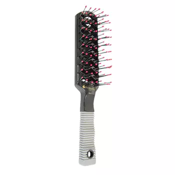 HAIRWAY Щетка Tunnel массажная, на пластиковой основе, нейлоновые штифты, 9 рядов