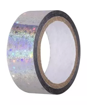 Скотч-лента для художественной гимнастики Amely AGS-301 20 мм, 15 м, серебряный