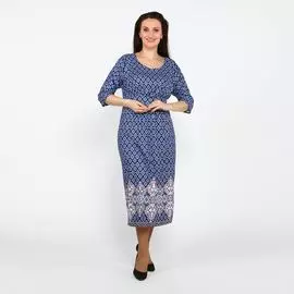 Платье с принтом и рукавом "летучая мышь"