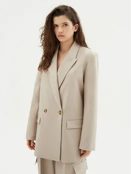 Куртка свободного кроя J20J224714 Calvin Klein Jeans, бежевый