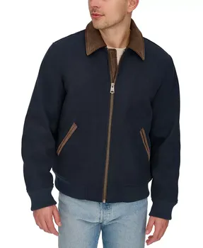 Мужская куртка с воротником из вельвета на молнии Levi's, синий