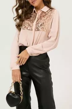 Рубашка с пайетками Gold Chic Chili
