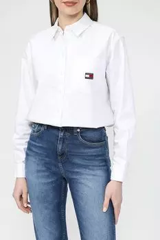 Рубашка хлопковая с логотипом Tommy Jeans
