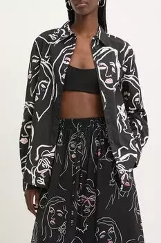 Рубашка хлопковая с принтом Desigual