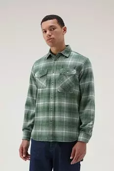 Рубашка хлопковая в клетку с карманами Woolrich