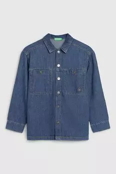 Рубашка хлопковая в полоску Benetton
