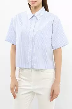 Рубашка хлопковая в полоску укороченная Guess Jeans