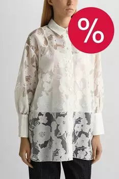 Рубашка из тюля с цветами TWINSET