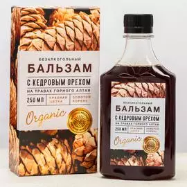 Бальзам на травах «С кедровым орехом»: красная щетка, золотой корень, 250 мл