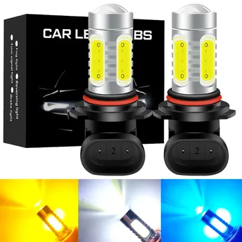 2 шт. 9006 HB4 HB3 H8 H11 Led H16 881 H27 Светодиодные противотуманные фары Лампа COB 1500LM 6000k Белый 3000k Золотисто-желтый Автомобильные дневные ходовые огни