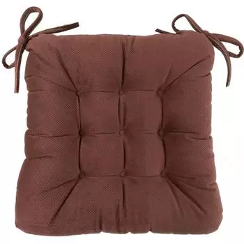 Подушка для стула Linen Way Грид 40x6x36 см полиэстер коричневый