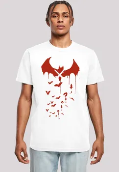 Футболка F4NT4STIC "DC Comics Batman Arkham Knight Bats X Drip", принт, белый