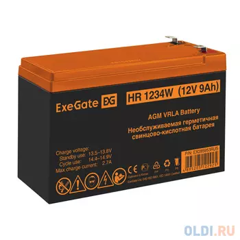 Exegate EX285953RUS Аккумуляторная батарея HR1234W (12V 9Ah, клеммы F2)
