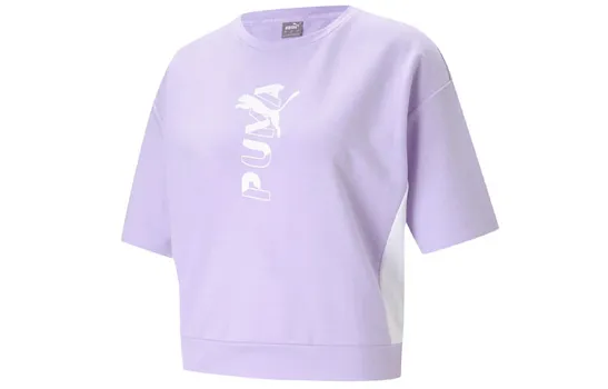 Укороченный женский топ светло-лавандового цвета Puma
