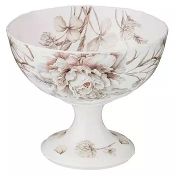 Ваза на ножке Lefard White Flower 13x11см