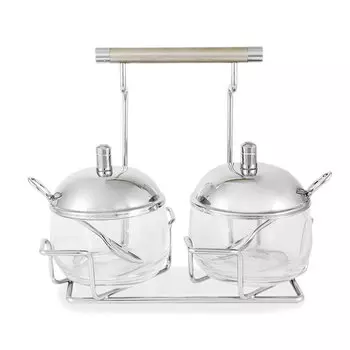 Вазочки для джема Regent Silverware Перле, 2шт в подставке